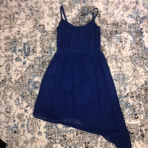 Blue asymmetrical dress